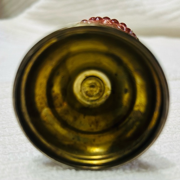 Vintage cranberry hobnail MINI oil lamp, made in Hong Kong. - Picture 6 of 10